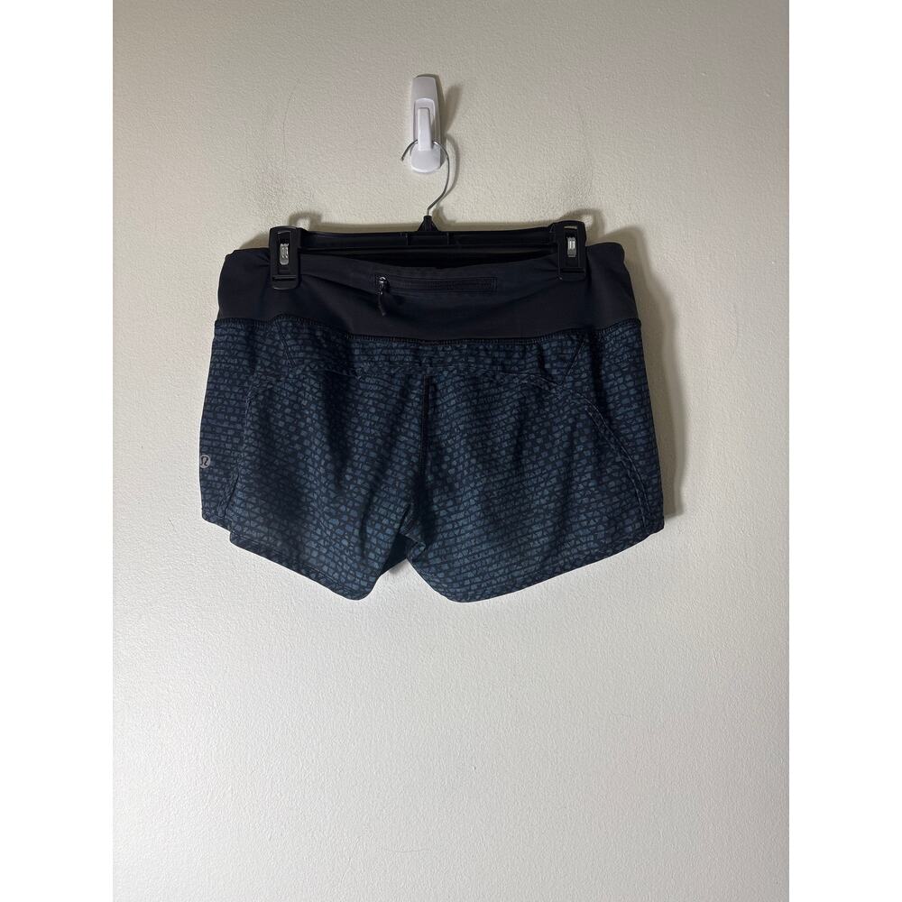 Lululemon Black and Dark Blue Athletic Shorts Sz 6 - Picture 2 of 3